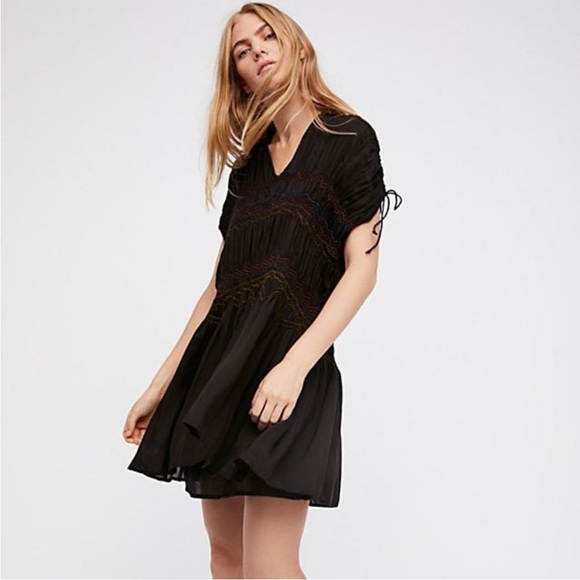 Free People Love on the Run Black Dress EUC - Picture 1 of 14